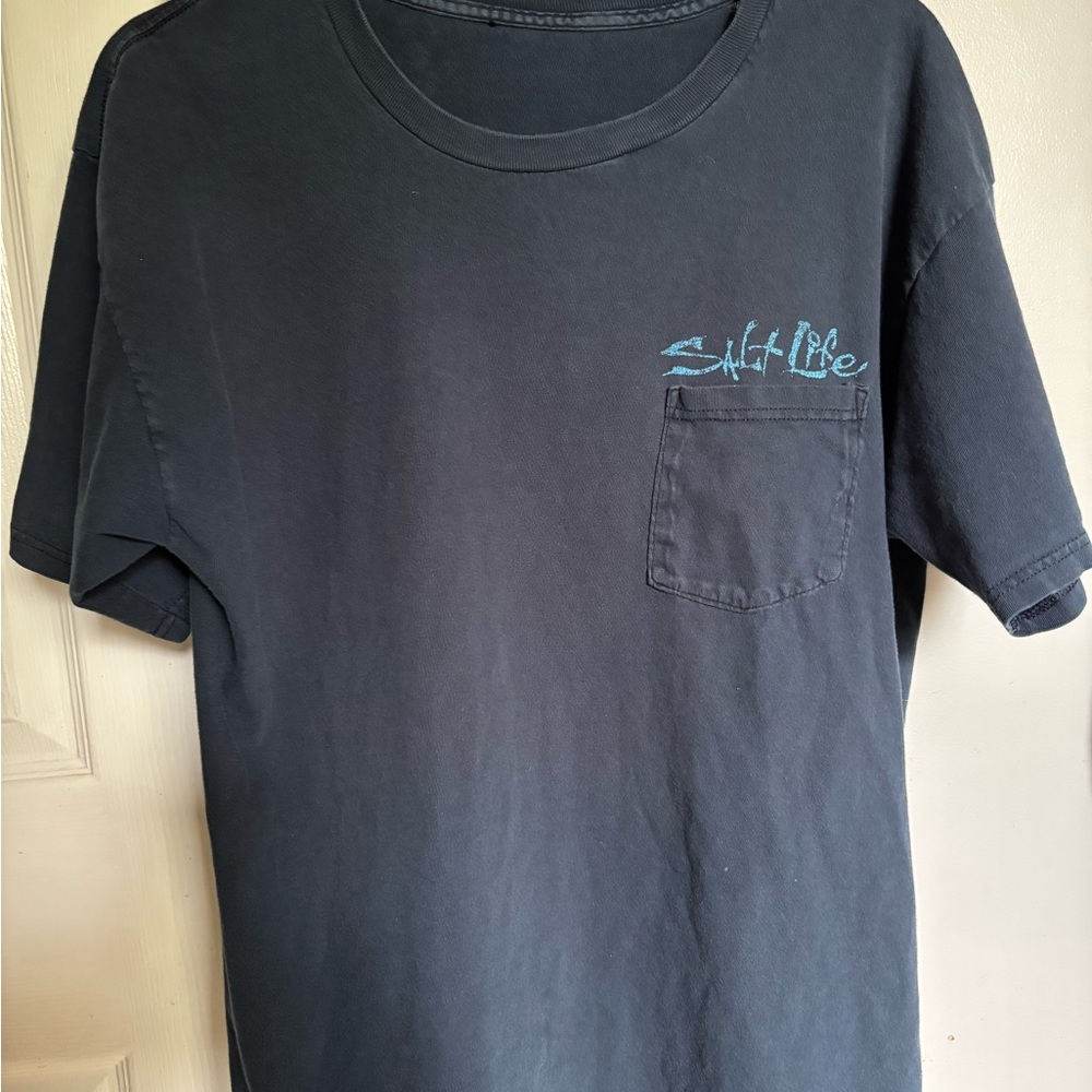 Salt Life Men's Navy Blue Pocket Tee